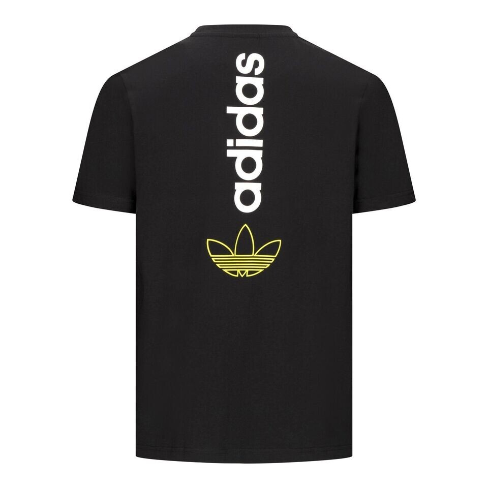ADIDAS ORIGINALS MEN'S ITASCA 20 T-SHIRT BLACK/WHITE RRP £28.99 image 2