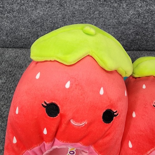 Adult size 9-10 Scarlet Squishmallow Slippers NWT Scarlet Red Strawberry 9/10 - Picture 2 of 6