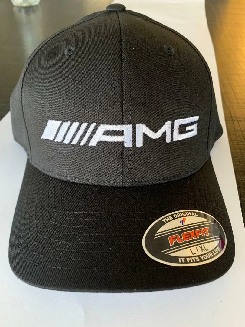 AMG Mercedes Flexfit Hat Cap Baseball Embroidery front only
