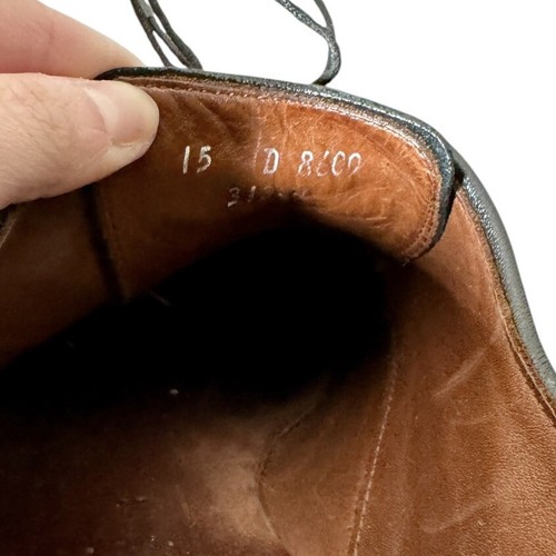 ALLEN EDMONDS MADISON AVE Dress Shoes Cap Toe Derby Black Leather Men’s 15D - Picture 8 of 8