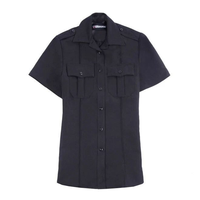 Nuevo: Camisa de uniforme de policía de poliéster de manga corta azul para mujer - 8610W-Z Foto 3 de 4