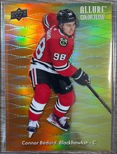 CONNOR BEDARD 2023-24 UPPER DECK ALLURE COLOR FLOW ORANGE-YELLOW SP #CF-16