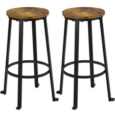 Bar Height Bar Stools Metal Barstools Counter Stools Backless Set of 2 Rustic