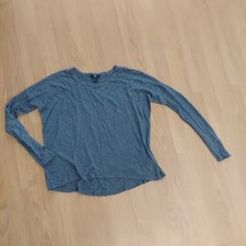 H M Grey Acrylic/Viscose Lightweight Sweater Sz Medium