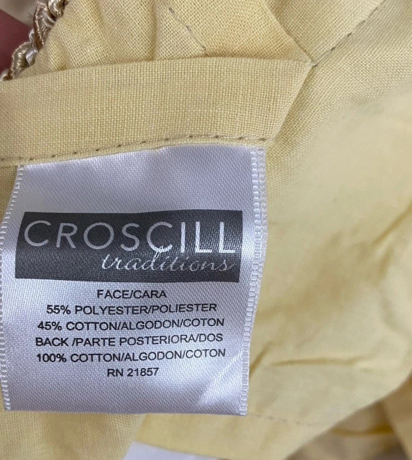 Guarnição trançada floral padrão 20 X 36” rosas amarelas campo inglês - Imagem 4 de 4