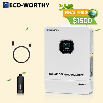 ECO-WORTHY 10KW 48V Solar Inverter 120V/220V Split Phase 200A Charger UL1741