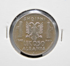 Moneta 1940 Albania Italiana 0,50 Lek Roma Vittorio Emanuele III (C.00)