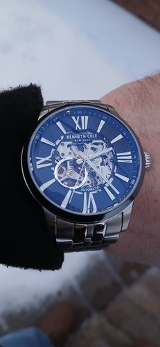 Kenneth Cole NY GL21224 Automatic Skeleton Luxury Dress Stainless Bracelet Watch - Picture 4 of 5