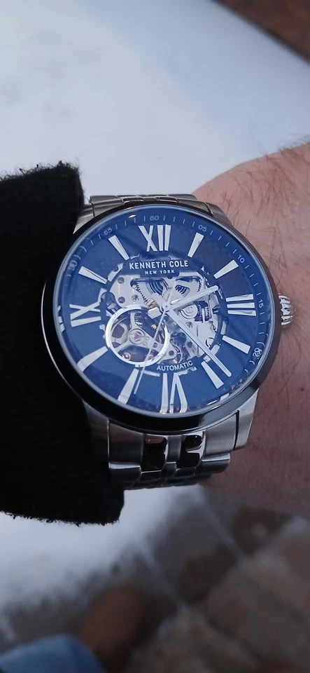 Reloj pulsera Kenneth Cole NY GL21224 automático esqueleto vestido de lujo de acero inoxidable Foto 4 de 4