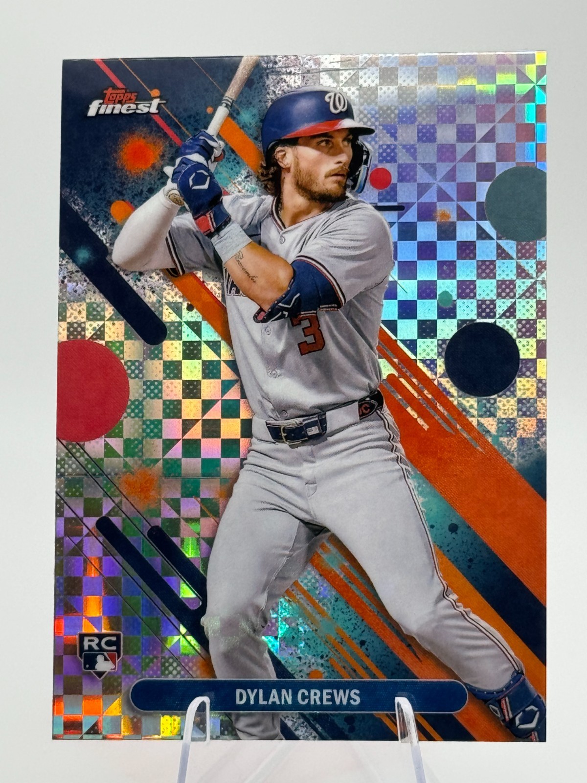 2025 Topps Finest - Common Dylan Crews #34 Checkerboard Refractor (RC)