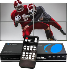 4K 2X2 HDMI or USB-C Video Wall Controller Processor Display Upto 4K 60Hz 2X1, 1