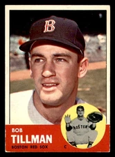 1963 Topps #384 Bob Tillman Boston Red Sox VG