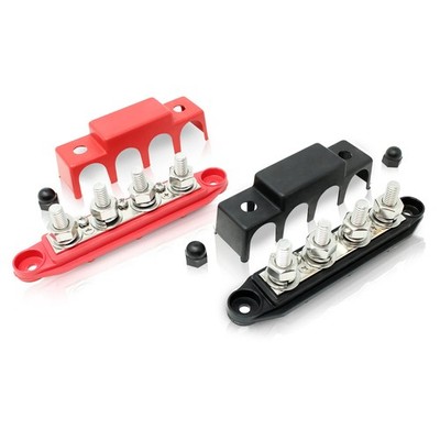 4 Post Power Distribution Block Bus Bar Pair with Cover - Made in The USA - 2...