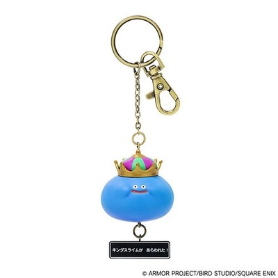 Square Enix Dragon Quest KING Slime Keychain Figure with Command Window, New