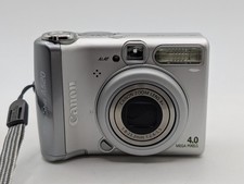 Canon PowerShot A520 4MP Digital Camera Tested Working w/ 1GB SD Card
