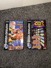 Sega Saturn Video Game Console MK2 1995 Bundle & 2 games mint condition 