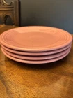 Vtg Homer Laughlin USA Fiesta Rose 4 Salad Plates (7.25”) Pink Lead Free EUC