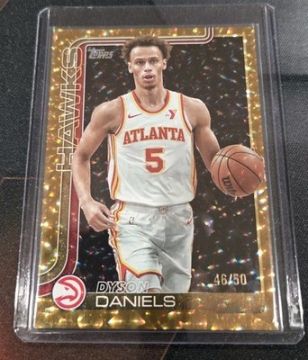 2025-26 DYSON DANIELS /50 GOLD COLOR MATCH FOIL  #64 Atlanta Hawks    NBA SSP