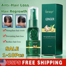 Hair Growth Spray Ginger Anti Hair Loss Fast Regrowth Scalp Treatment Serum 30ml