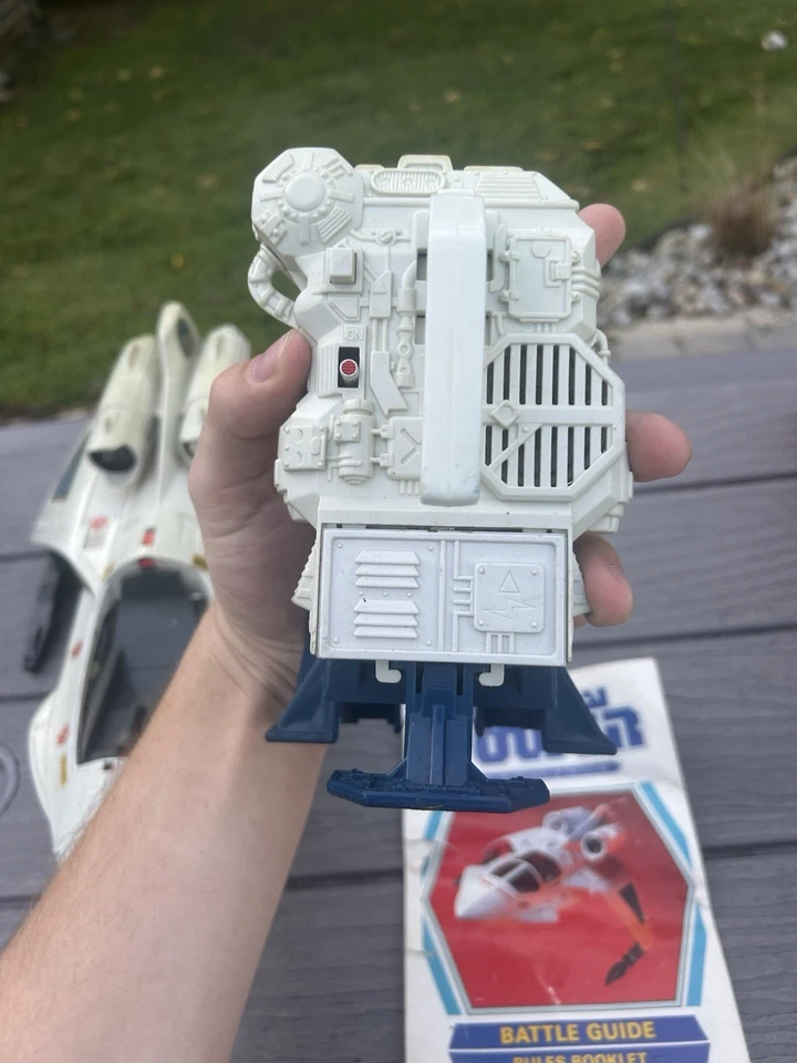 De colección Captain Power Jet XT-7 Barco y Energizador 1986 Mattel Blanco Leer Desc Foto 4 de 4