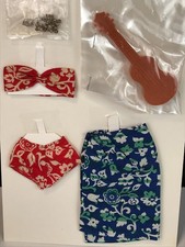 Vintage BARBIE KEN IN HAWAII 1605 1404 2pc Bathing Suit Sarong/Skirt Ukulele