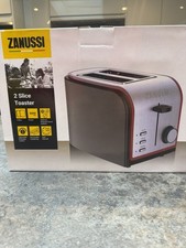 Toaster Two Slice Zanussi Stainless Steel and Red 800W ZST-6579-RD