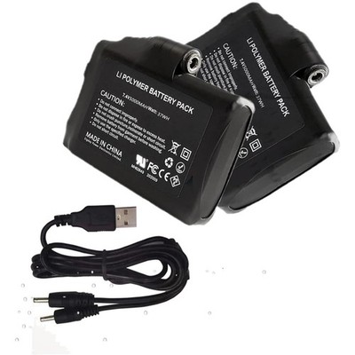 Li-Polymer Rechargeable Battery Pack, Replacement Set for Heated Gloves, Sock...