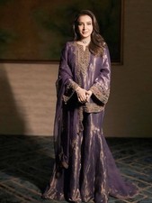 PUNJABI SHARARA PLAZZO KURTI PLAZZO SALWAR KAMEEZ SUIT WOMEN READY MADE DESIGNER