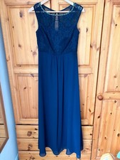 Monsoon Navy Floor-Length Formal Dress – Size 8 | Wedding Guest, Bridesmaid |