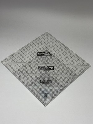 Bloc Loc~Half Square Triangle Ruler Set #7~3.5'',6.5'',9.5'', Acrylic Ruler
