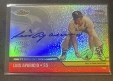 Luis Aparicio - 2002 Topps Finest FMA-LA Finest Moments Auto Refractor White Sox