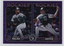 2024 Update Rookie Combo Purple Holo Foilboard Evan Justice Anthony Molina 1h98