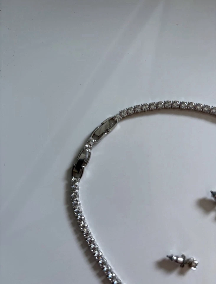 Halskette mit Ohrringen von Swarovski Schmuckset Ohrringe Schmuck Damen  - Bild 2 von 4