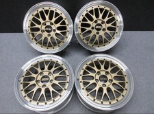Rare Gold Bbs Lm 17 Forged Wheels 7j Et42 5x114.3 Jdm Lmp076 Set Of 4