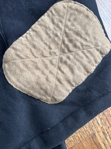 Woolrich 1/4 Zip Men Sweater Size Large L Elbow Patches Grandpa - Picture 3 of 6