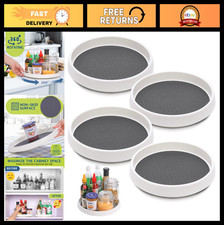 10" Lazy Susan Turntable Set of 4 - Non-Skid Organizer for Kitchen, Pantry, Cabi