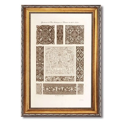 Canvas Print Oil Paintings Reproduction: Antique Decorative Borders