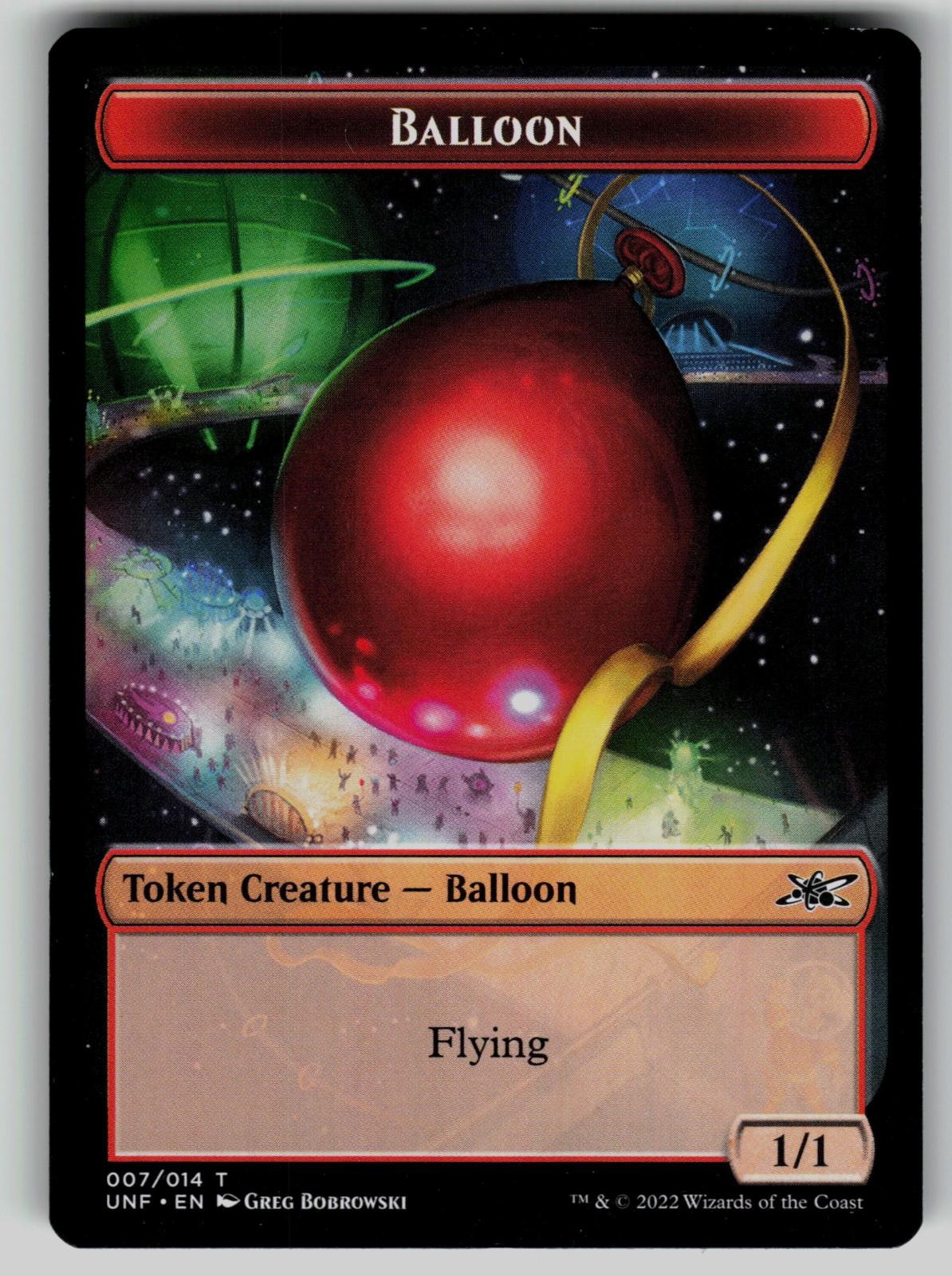 Balloon Token 7 Unfinity Magic: The Gathering Token