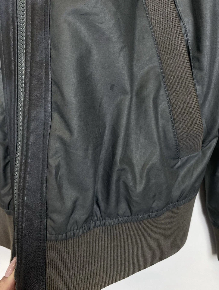 Chaqueta De Colección Dolce & Gabbana Avant Garde Y2K Para Hombre Talla 52 Gris Top Cuero Cremallera Foto 4 de 4