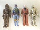 Star Wars Vintage Action Figures 1977-1979 Lot 4 3.75 inch Boba Fett Chewbacca
