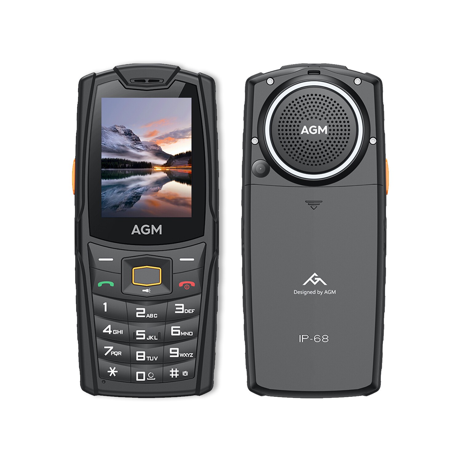 AGM M6 Téléphone robuste à fonctions grand bouton téléphone basique pour seniors