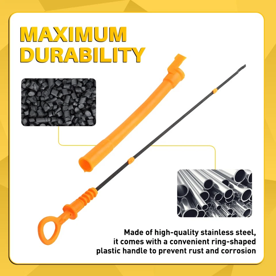 Para 2000-2005 Volkswagen Jetta Golf óleo DipStick óleo bastão funil tubo EOA - Imagem 3 de 4