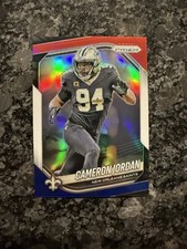 2025 Panini Prizm Cameron Jordan Red White & Blue Prizm #199