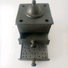 Williamsburg Max * Rieg Pewter Inkwell Standish Salt Drawer Colonial USA Repro