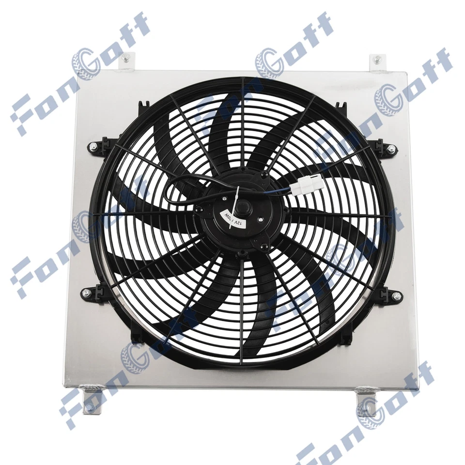 Aluminum Radiator Shroud Fan For 1966-1977 1970 FORD BRONCO L6/V8 CONVERSIONS Foto 4 de 4