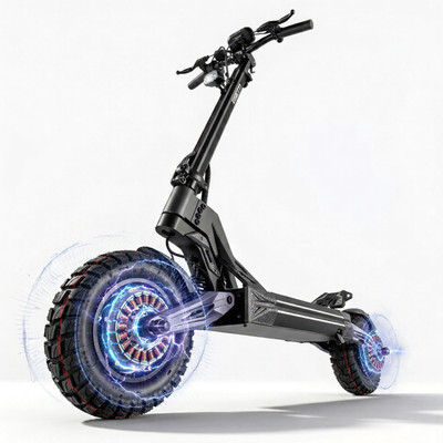 4000W Electric Scooter for Adults, Up to 45 MPH, Folding E-Scooter, Side Lights