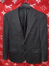 Men  s Ralph Lauren Polo Blazer Gray Size 42R 90 Wool 10 Cashmere Made In Italy
