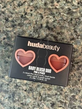 Huda Beauty Baby Blush Duo~Cotton Candy/Peach Sorbet~NIB~Mini