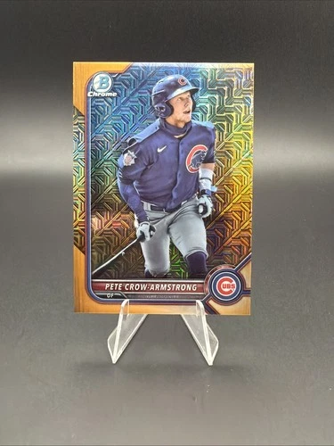 Pete Crow-Armstrong 2022 Bowman Chrome #BCP-198 Prospects Orange Mojo /25 SSP 🔥