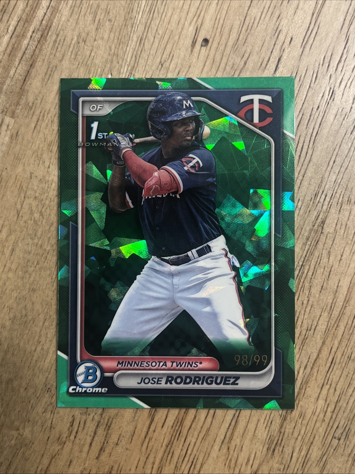 Jose Rodriguez 2024 1st Bowman Sapphire Green /99 Minnesota Twins